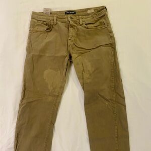 Mavi Men's Matt Style Khaki Relaxed Straight Leg Jeans